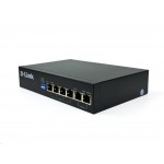 D-Link Unmanage PoE Switch/Hub 6 Port 250 เมตร (4 PoE + 2 Uplink) รุ่น DES-F1006P-E