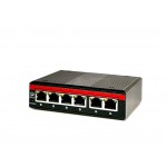 Industrial Ai PoE Switch 6 Port (4 PoE 10/100 + 2 Uplink 10/100) เครื่องเปล่า