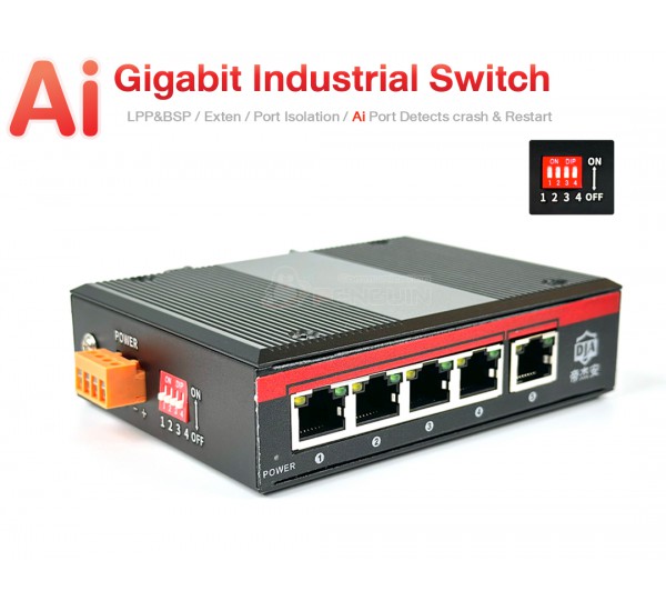 Gigabit Industrial Ai Switch 5 Port (4GE+1GE Uplink)