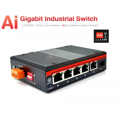 Gigabit Industrial Ai Switch 6 Port (4GE+Uplink+SFP)