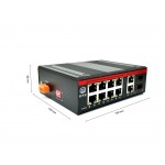 Full Gigabit Industrial Ai POE Switch 12 Port (8 POE+2GE+2SFP) เครื่องเปล่า