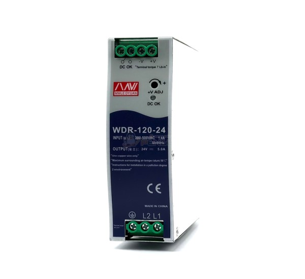WDR-120-24 Rail Type Switching Power Supply 24V (120W) รองรับไฟ AC380V