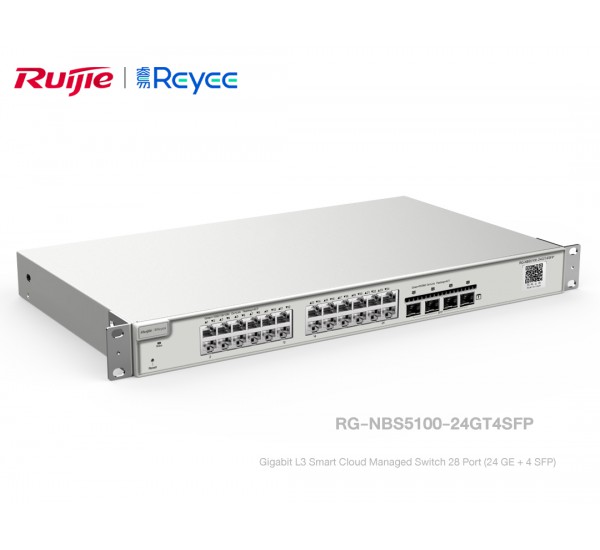 Reyee RG-NBS5100-24GT4SFP Gigabit L3 Smart Cloud Managed Switch 28 Port (24 GE + 4 SFP)