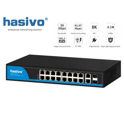 Full Gigabit 2SFP+18GE POE Switch (300W)