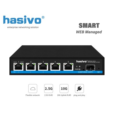 Smart WEB Managed PoE Switch 5 * 2.5G + 10G SFP Uplink