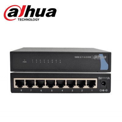 Gigabit Switch 8 Port ยี่ห้อ Dahua DH-S3000C-8GT