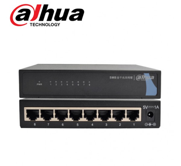 Gigabit Switch 8 Port ยี่ห้อ Dahua DH-S3000C-8GT