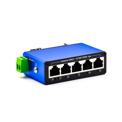 Mini Gigabit Industrial Switch 5 Port | DC 9-57V Mini Gigabit Industrial Switch 5 Port | DC 9-57V