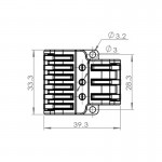 DF-63 ขั้วต่อตรงสายไฟ 3 ทาง 6 ช่อง (3x2) 0.08 - 0.4mm²