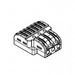 DF-63 ขั้วต่อตรงสายไฟ 3 ทาง 6 ช่อง (3x2) 0.08 - 0.4mm²