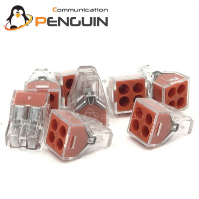 PCT-104 Wire Connector ต่อสายไฟ 4 ช่อง 0.75-2.5(4.0)mm²