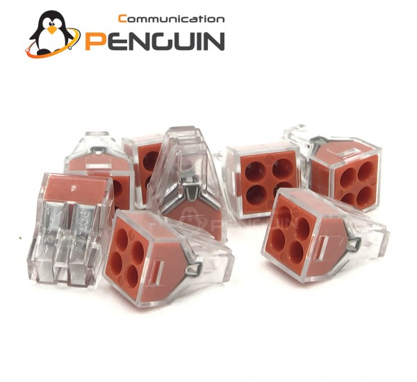 PCT-104 Wire Connector ต่อสายไฟ 4 ช่อง 0.75-2.5(4.0)mm²