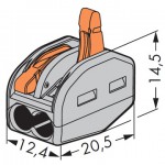 PCT-212 Terminal ต่อสายไฟ 2 ช่อง (0.08-4mm)