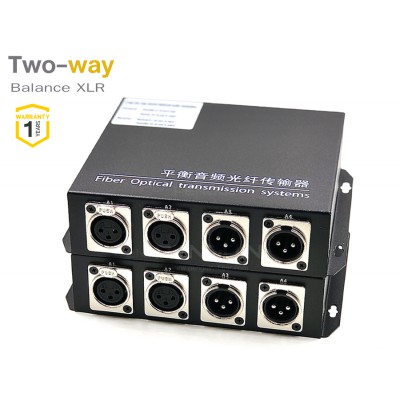 2-Way (XLR) Balanced Audio Fiber Optic Extender 2 ช่อง