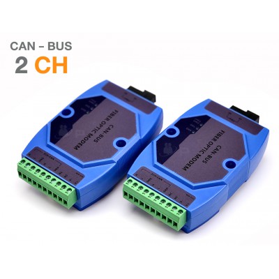 2 Channel CAN BUS Fiber Optic Converter (Industrial)