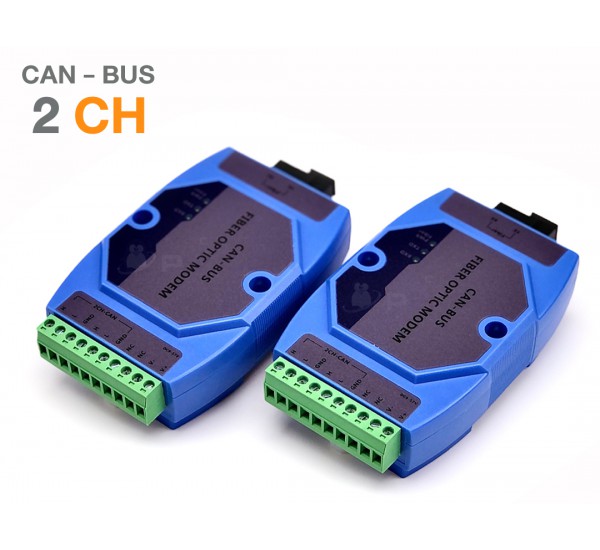 2 Channel CAN BUS Fiber Optic Converter (Industrial)