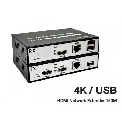4K HDMI USB Network Extender with  HDMI Loop Out 150 เมตร