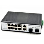 Full Gigabit Industrial Switch/Hub 10 Port (10/100/1000) + 2 SFP