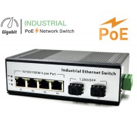 Gigabit Industrial PoE 4 Port + 2 SFP
