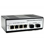 Full Gigabit Industrial PoE Switch 4 Port 2 SFP Uplink