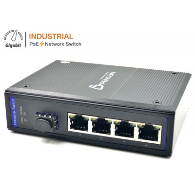 Industrial PoE 4GE + 1SFP