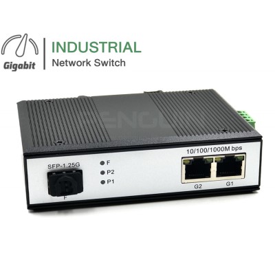 Gigabit Industrial Switch 2 GE + SFP 1.25G