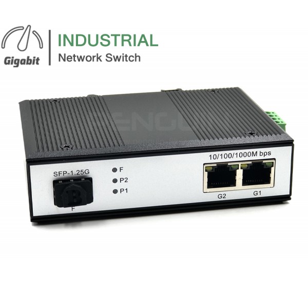 Gigabit Industrial Switch 2 GE + SFP 1.25G