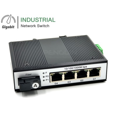 Gigabit Industrial Switch 4 + SC 1.25G Fiber 1310 (A) WDM