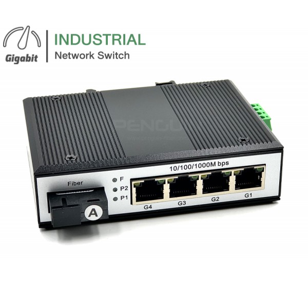 Gigabit Industrial Switch 4 + SC 1.25G Fiber 1310 (A) WDM