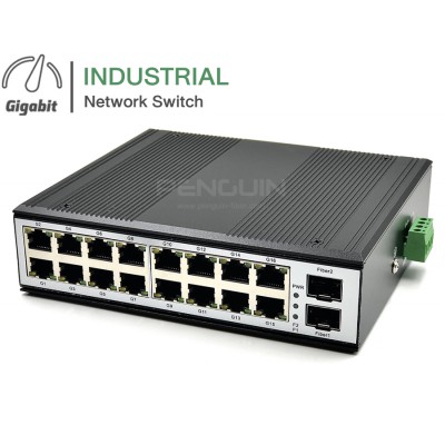 Gigabit Industrial Switch 16 Port + 2 SFP