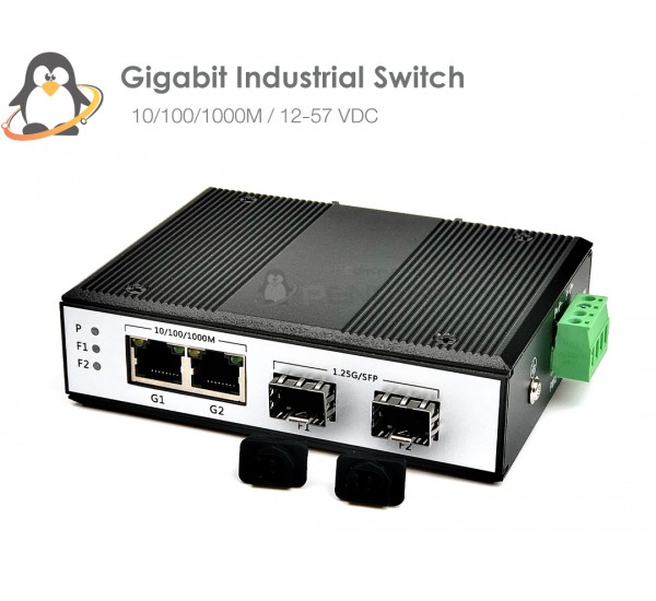 Gigabit Industrial Switch 2 Port + 2 SFP