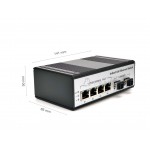 Full Gigabit Industrial Switch 6 Port (4GE+2SFP)