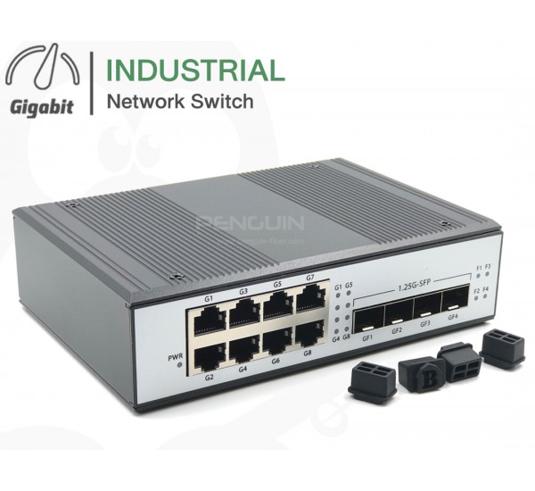 Industrial Ethernet Switch 8 Port (10/100/100) + 4 SFP