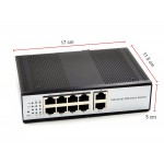 Full Gigabit Industrial Switch 8 Port + 2 GE Uplink