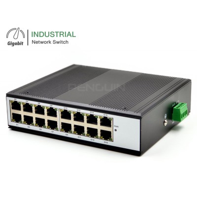 Full Gigabit Industrial Switch 16 Port