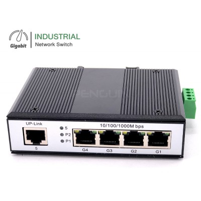 Gigabit Industrial Switch 5 port (10/100/1000)