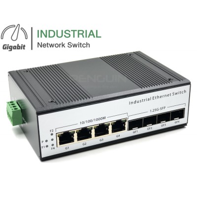 Gigabit Industrial Switch 4 GE + 4 SFP