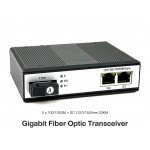 Gigabit Industrial Fiber Optic Transceiver 2 GE + 1 SC (20KM)