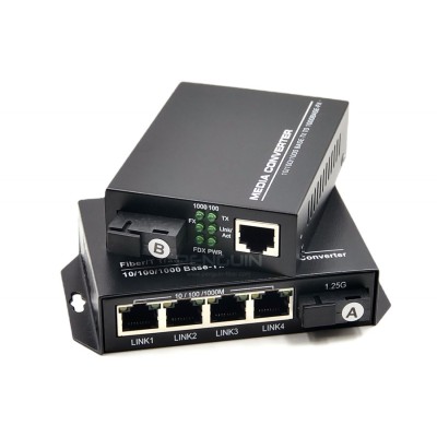 Gigabit Media Converter 1x4 (3KM)