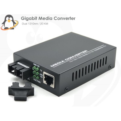 Gigabit Media Converter 1310 (Duplex) 20 KM