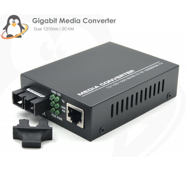 Gigabit Media Converter 1310 (Duplex) 20 KM