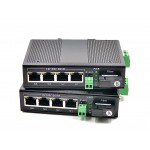 (2-in-1) Gigabit Industrial Media Switch 4 GE with RS485 - 20KM