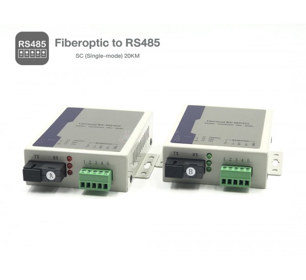 RS485 Fiber Media Converter 20KM