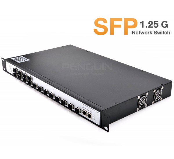 Gigabit SFP Fiber Switch 16 Port + 2 GE