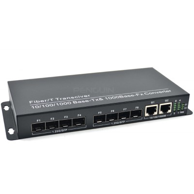 SFP Switch 8 Port + 2 Gigabit Ethernet