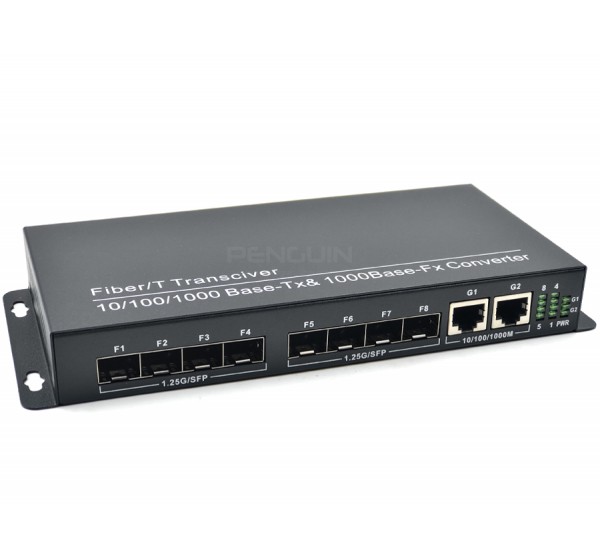 SFP Switch 8 Port + 2 Gigabit Ethernet