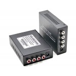 4 Chanel Audio Fiber Optic Extender (one-way) 20KM