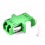 LC/APC Single mode Duplex Fiber Optic Adapter With Flange