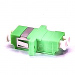 LC/APC Single mode Duplex Fiber Optic Adapter With Flange