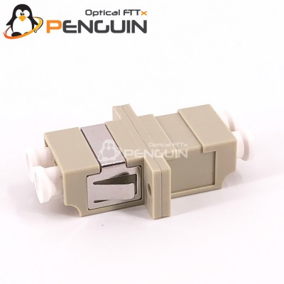 LC Multimode Duplex Fiber Optic Adapter With Flange